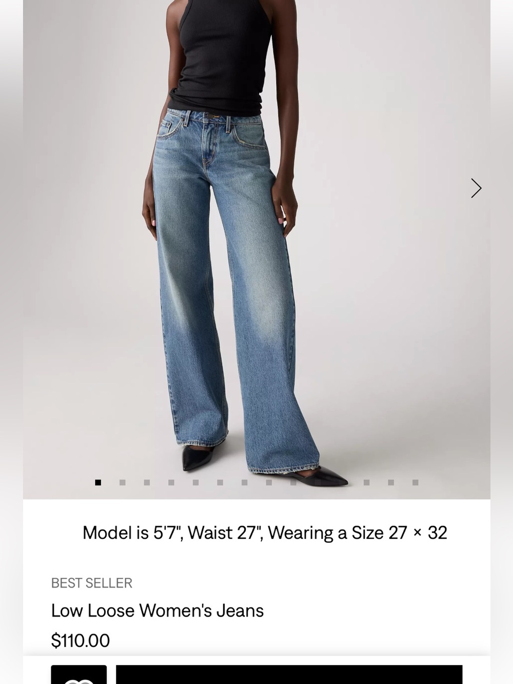 Wide Leg, Low-rise Women’s Blue Jeans